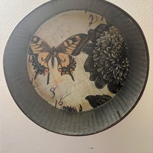 Decorative Metal Wall Art with Butterfly Design